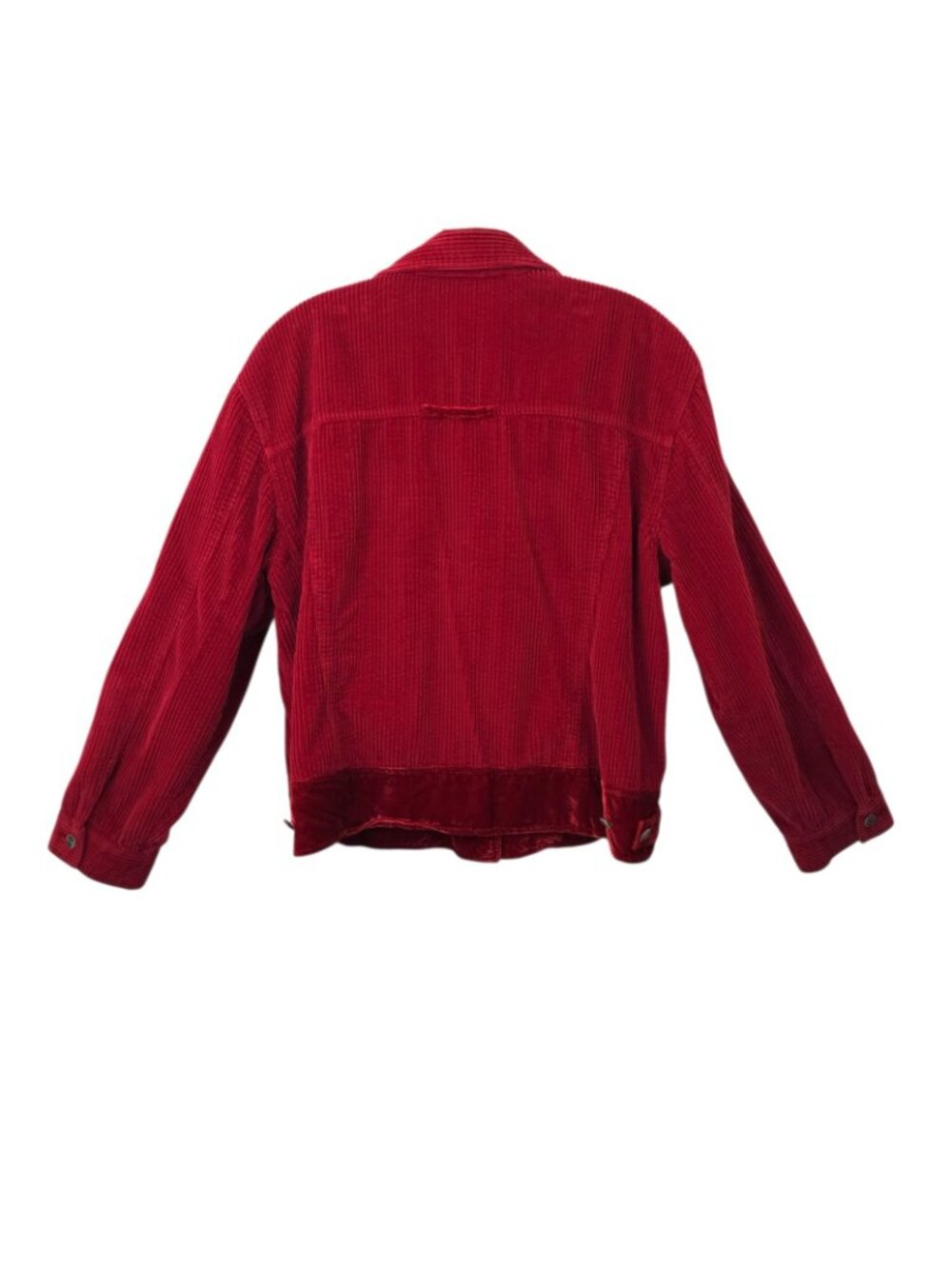 J. Jill Corduroy Jacket L Y2K Velvet Trim Vintage Whimsy Shacket Button Front - Picture 3 of 16